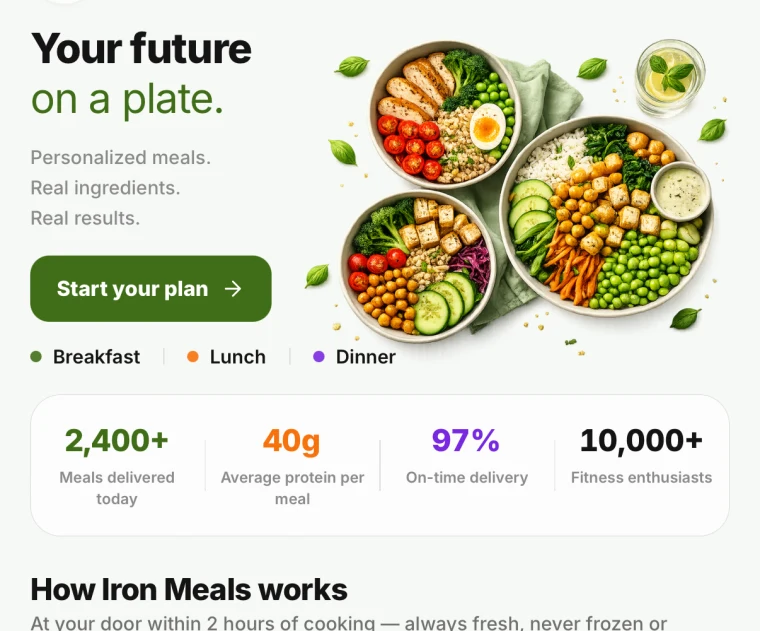 Setting a goal in the Meal Molecule app